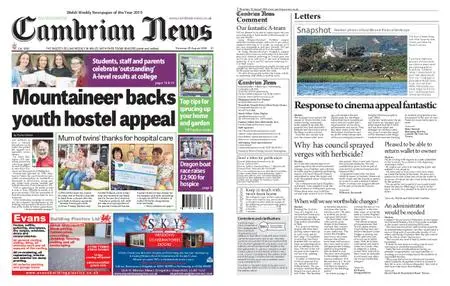 Cambrian News Arfon & Dwyfor – 23 August 2019