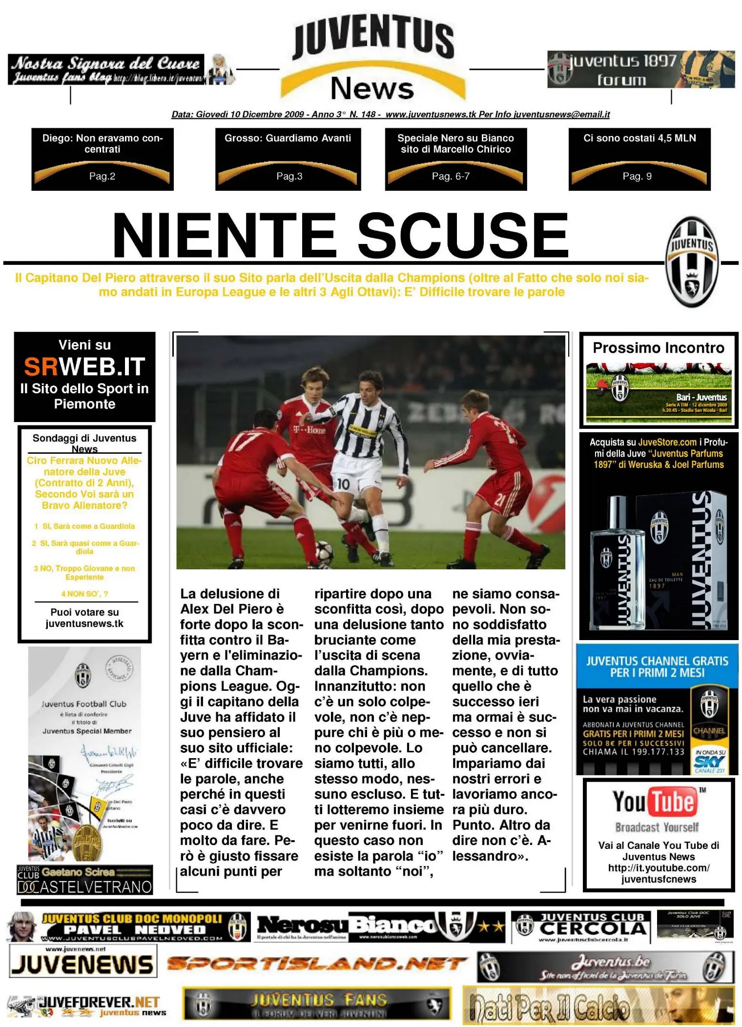 Juventus News 10.12.2009