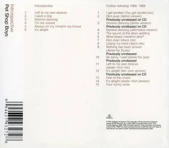 Pet Shop Boys - Introspective / Further Listening 1988-1989 (2001) {Remastered} Re-Up