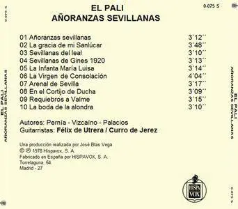 El Pali - Anoranzas Sevillanas (1978) {Hispavox 0-075 S}