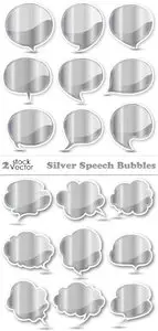 Vectors - Silver Speech Bubbles