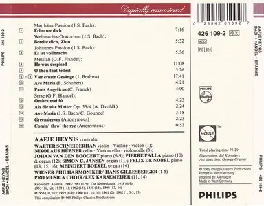 Aafje Heynis, Wiener Philharmoniker - Bach - Händel - Brahms (1989) {Philips Legendary Classics}