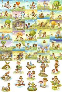 Christian Vector Illustrations Set