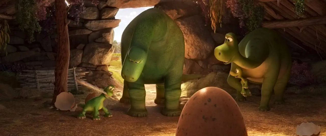 Динозавры 2015. Мультик про динозавров и людей. The good Dinosaur Thunderclap. Мультфильм про черного динозавра. Динозавр смотрит на свою попу.