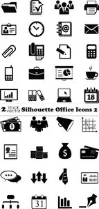 Vectors - Silhouette Office Icons 2