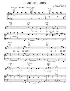 Beautiful City - Godspell Musical, Stephen Schwartz (Piano-Vocal-Guitar)