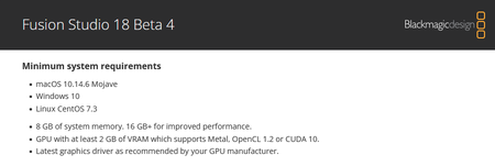 Blackmagic Design DaVinci Fusion Studio 18.0b4 macOs