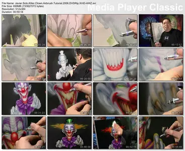 Javier Soto Killer Clown Airbrush Tutorial (2006)