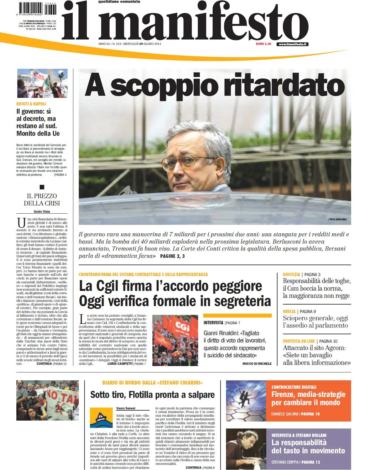 IL MANIFESTO 29 GIUGNO 2011