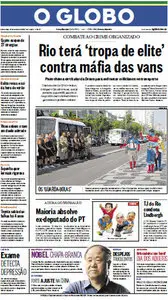 Jornal O Globo - 12 de outubro de 2012 - Sexta