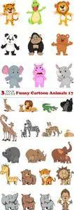 Vectors - Funny Cartoon Animals 17