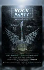 GraphicRiver - Rock Party Dark Flyer