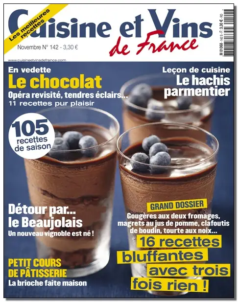 Cuisine et Vins de France N°142 - Novembre 2011