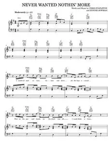 Never Wanted Nothin' More - Kenny Chesney, Montgomery Gentry (Piano-Vocal-Guitar)