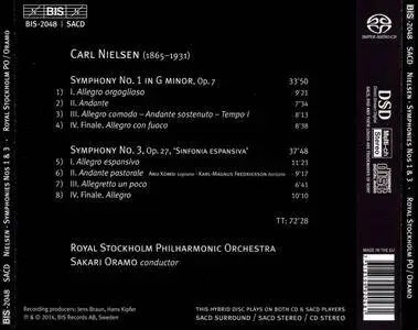 Royal Stockholm PO, Sakari Oramo - Carl Nielsen: Symphony No.1 in G minor; Symphony No.3 'Sinfonia espansiva' (2014)