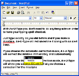 As-U-Type: smart typing software