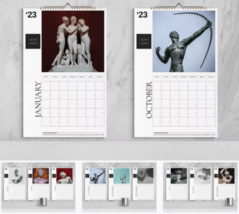 Art Gallery Wall Calendar 2023 Template 85BZEHF