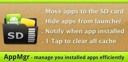 AppMgr Pro III (App 2 SD) v3.86 Patched