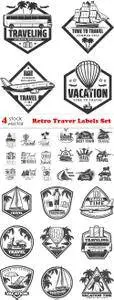 Vectors - Retro Traver Labels Set