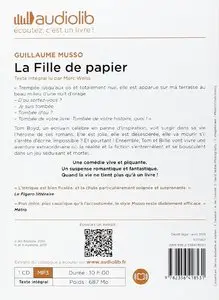 Guillaume Musso, "La Fille de papier", Livre audio 1 CD MP3