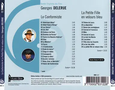 Georges Delerue - Le Conformiste (1970) + La petite fille en velours bleu (1978) Original Soundtracks, 2LP in 1CD, 2013