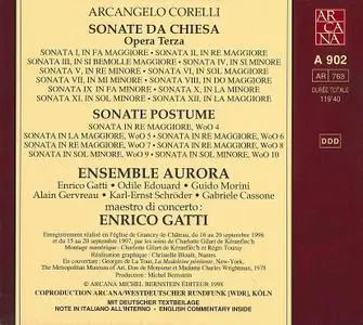 Enrico Gatti, Ensemble Aurora - Corelli: Sonate da Chiesa Op.3, Sonate Postume (1998)