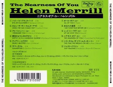 Helen Merrill - The Nearness Of You - 1957/1958 (2003)