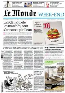 Le Monde et Suppléments du Samedi 4 Aout 2012