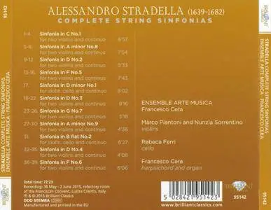 Ensemble Arte Musica, Francesco Cera - Alessandro Stradella: Complete String Sinfonias (2015)