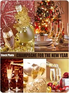 Champagne for the New Year - Stock Photo