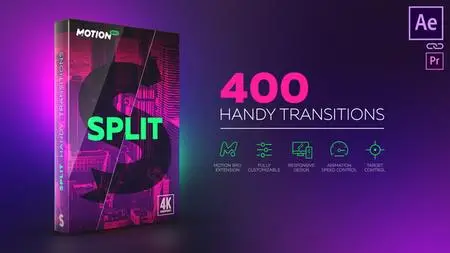 Split Handy Transitions - Project for After Effects (VideoHive) 21617948