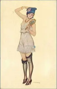Postcards: Lady in hat