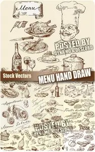 Menu hand draw - Stock Vectors