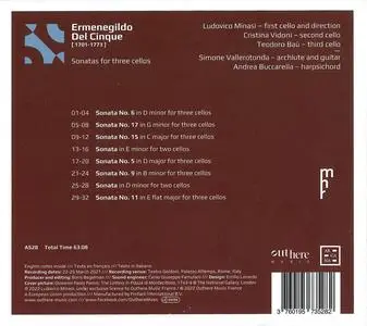 Ludovico Minasi, Cristina Vidoni, Cristina Vidoni - Ermenegildo Del Cinque: Sonatas for three cellos (2022)