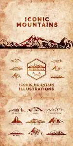 CM - Iconic Mountain Vectors 1016198