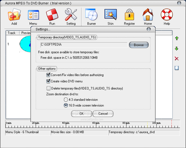 Aurora MPEG To DVD Burner 5.2.35 Portable
