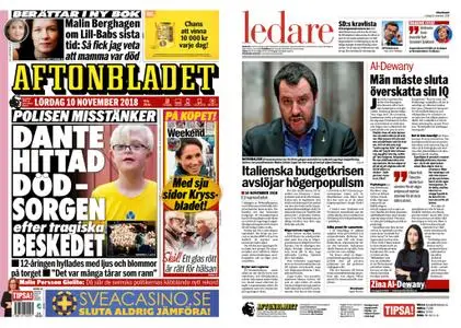 Aftonbladet – 10 november 2018