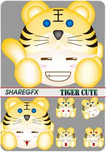Stock Vector - Tiger Cute