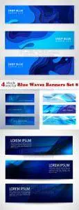 Vectors - Blue Waves Banners Set 8