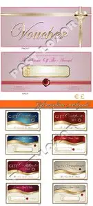 Gift certificate with gold vector
