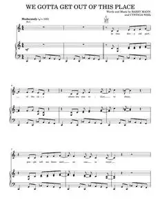 We Gotta Get Out Of This Place - Carole King, The Animals (Piano-Vocal-Guitar)