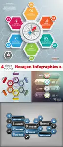 Vectors - Hexagon Infographics 2