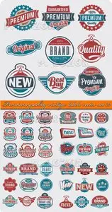 Premium quality vintage labels vector set 22