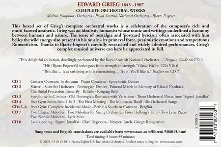 Edvard Grieg: Complete Orchestral Works [8CDs] (2014)