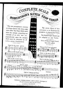 Complete scale for Robertson's keyed stop violin