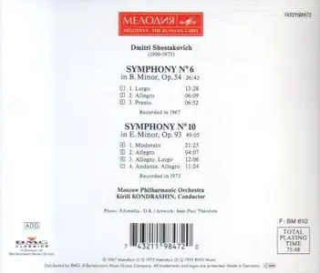 Shostakovich - Complete Symphonies - Kirill Kondrashin (10 CD Set) CD5 (Reup-Request)