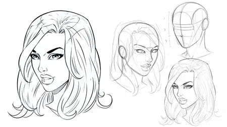 How to Draw a Comic Book Style Face on an Angle