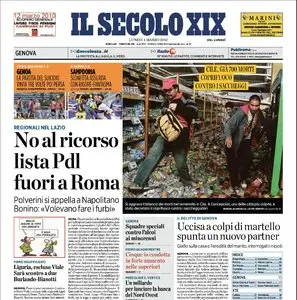 IL SECOLO XIX DEL 01 MARZO 2010