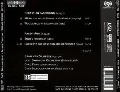 Bram van Sambeek - Sebastian Fagerlund & Kalevi Aho: Bassoon Concertos (2016)