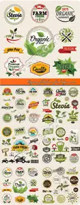 Organic food farm fresh logo vector